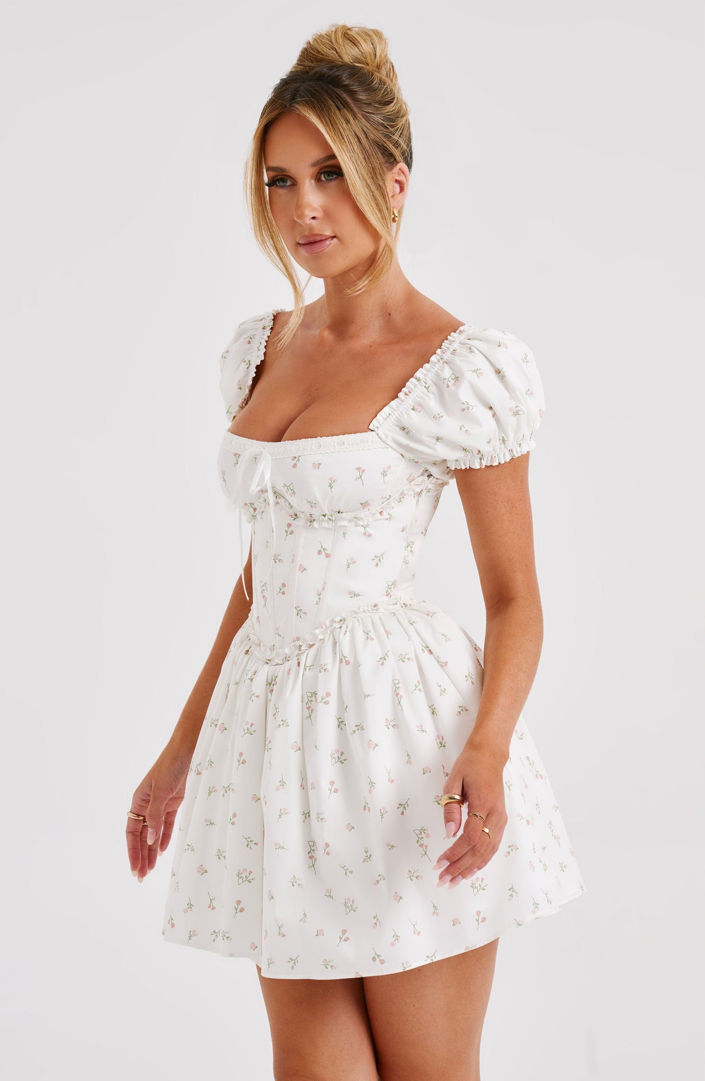 Esme Penelope Mini Dress - Blush Floral Print